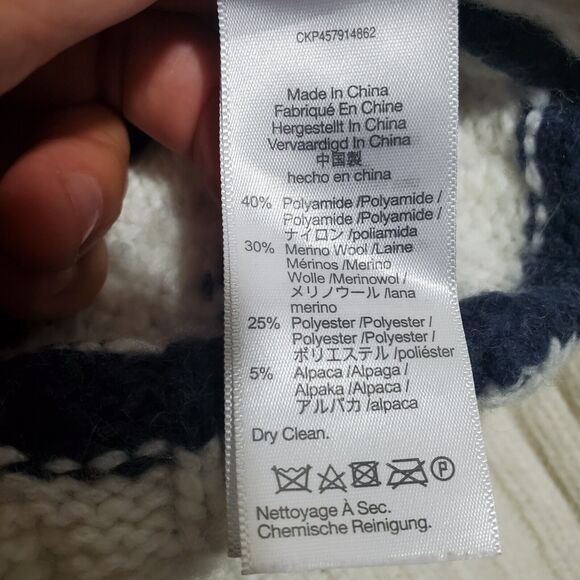 Madewell Striped Oversized Crewneck Cable knit Sweater Size Small - Picture 7 of 10